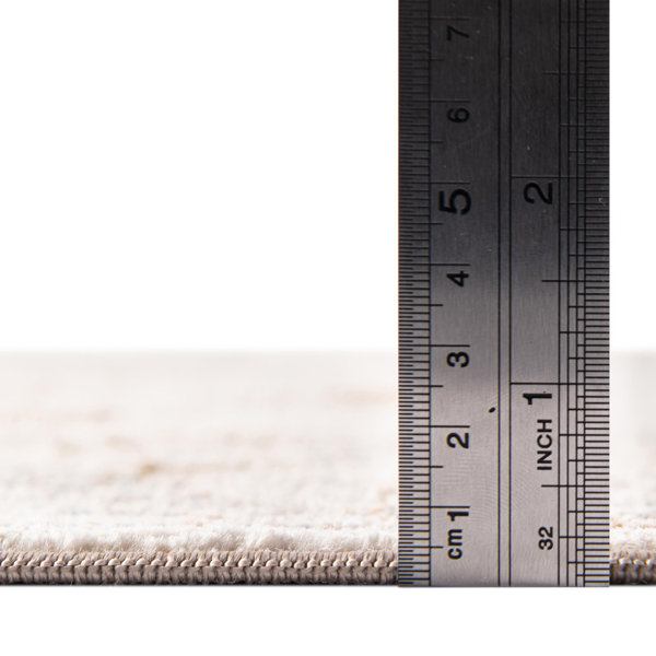 Three Posts™ Langham Oriental Area Rug in Beige/Brown/Gray/Blue